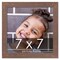 Square Shabby Chic Brown Picture Frame - UV Acrylic, Foam Board Backing, Hanging Hardware